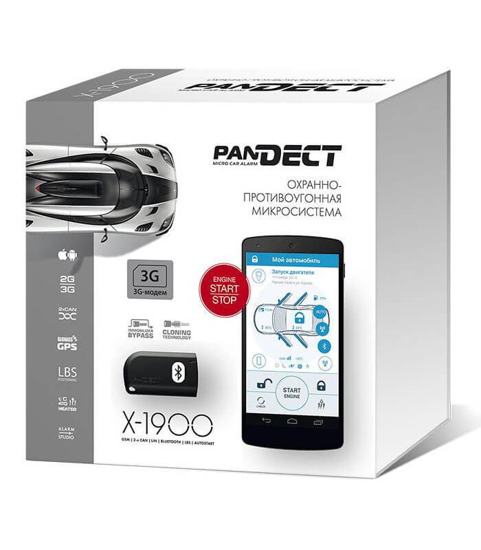 Охранно-противоугонная микросистема Pandect X-1900 BT